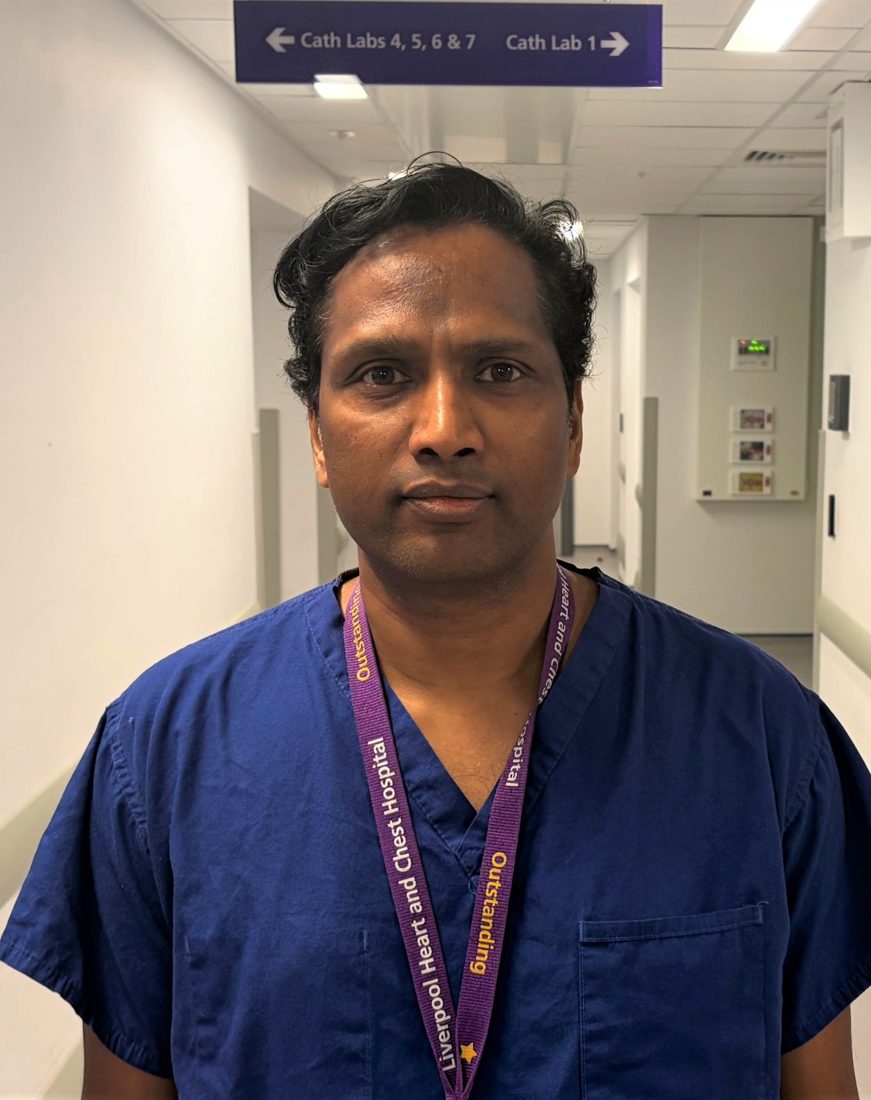 Dr Babu Kunadian, Consultant Cardiologist, at Liverpool Heart and Chest Hospital
